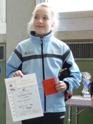 Bei den Mädchen 2000/01 rangierten nur zwei Siegerländerinnen vor der  Gosenbacherin Lisa-Marie Grauel.